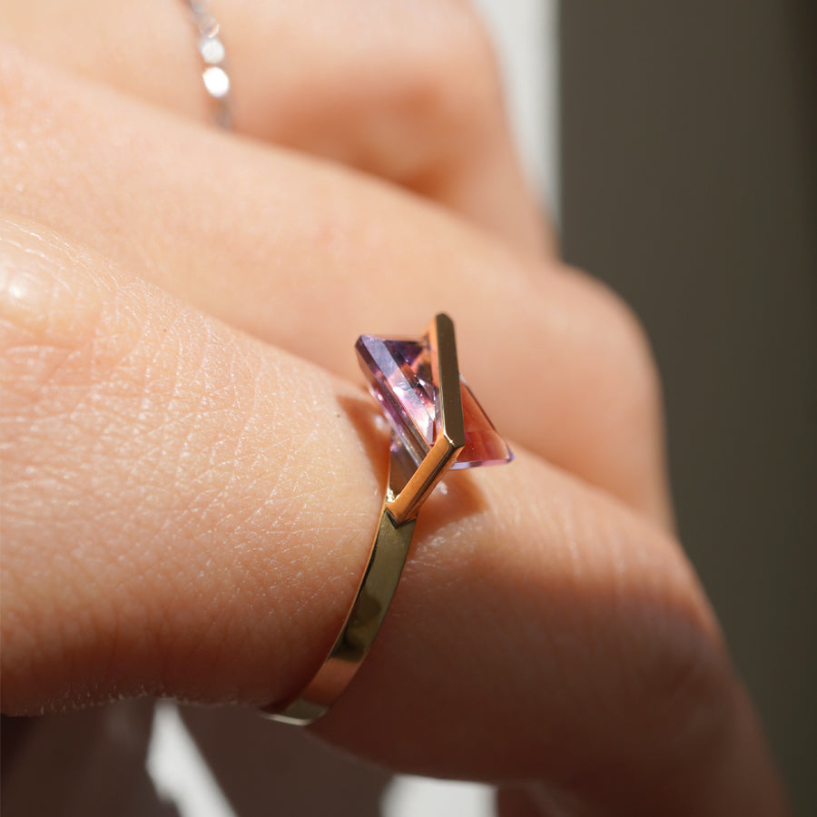 BAND RING AMETRINE#3762