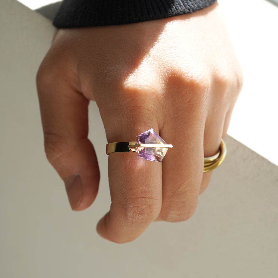 BAND RING AMETRINE#3718