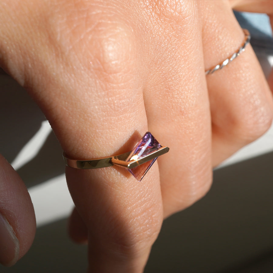 BAND RING AMETRINE#3762