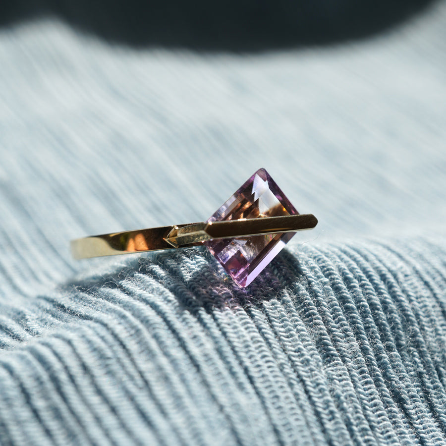 BAND RING AMETRINE#3762