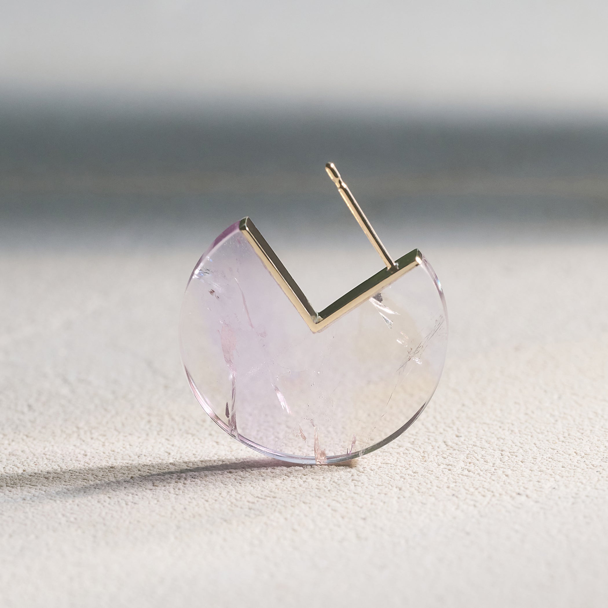 SLICE MINI EARRINGS SINGLE AMETRINE #3934