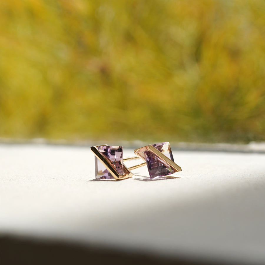BAND EARRINGS AMETRINE #4191