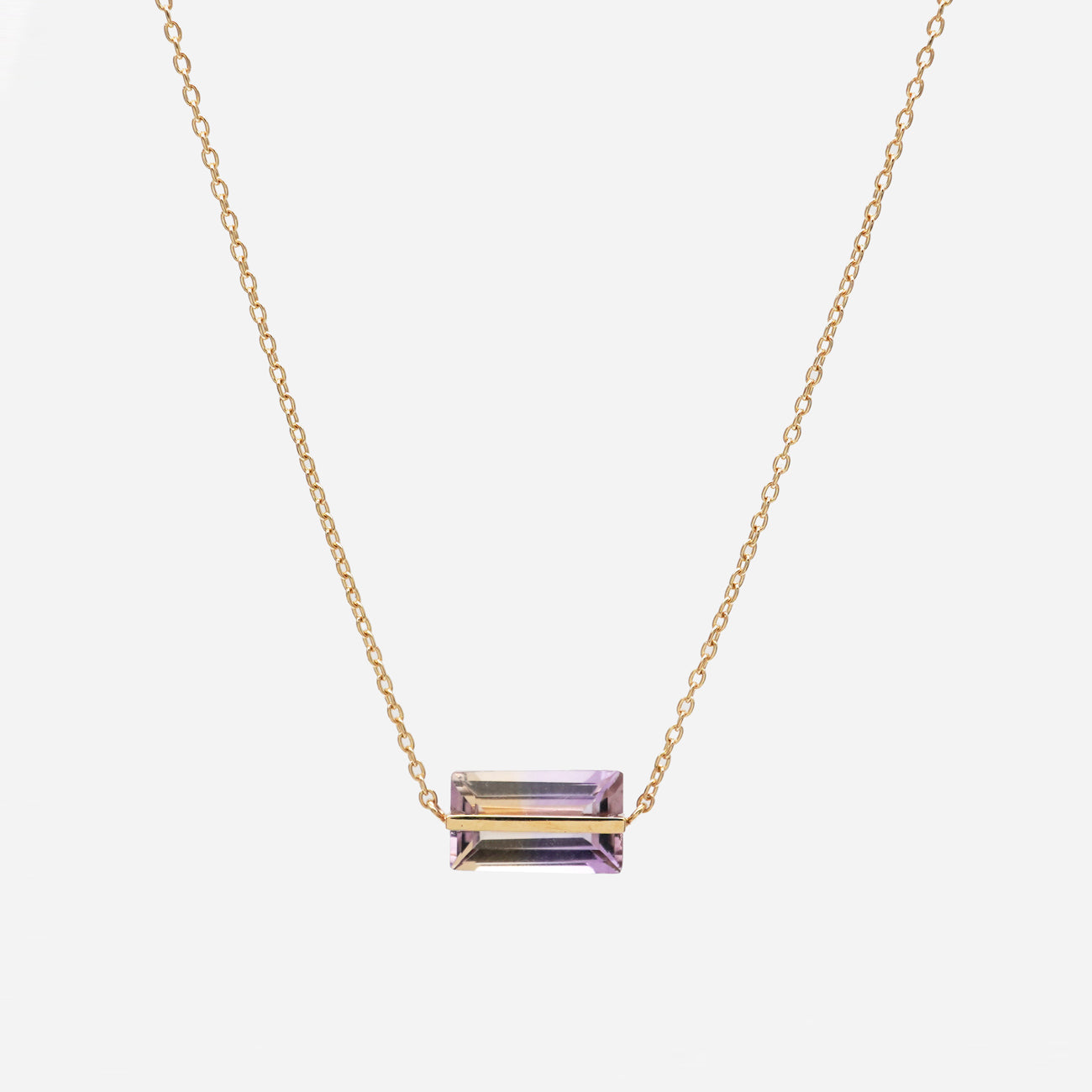BAND NECKLACE AMETRINE #4053