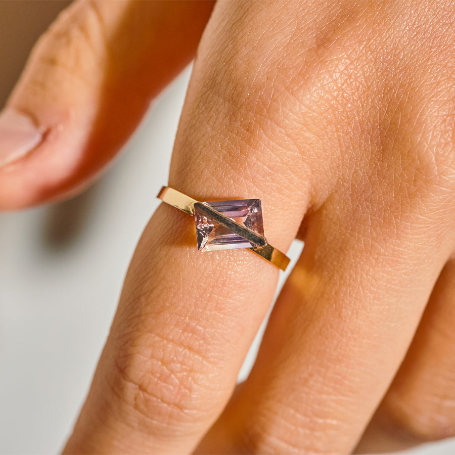 BAND RING AMETRINE#3896