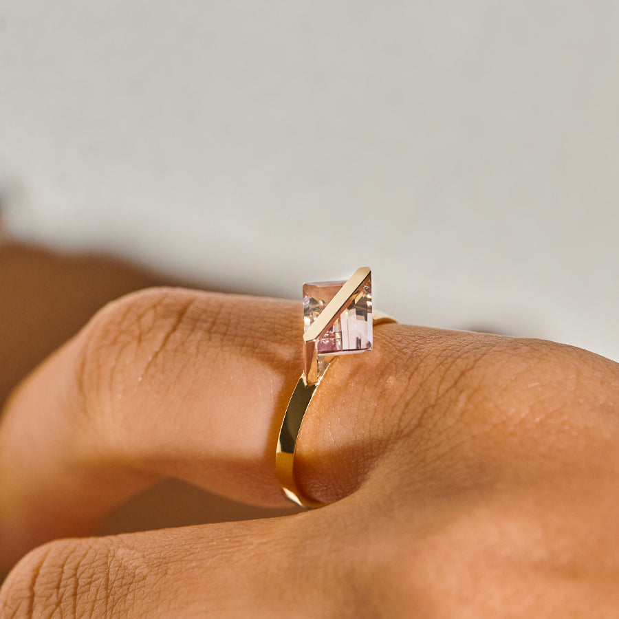 BAND RING AMETRINE#3896