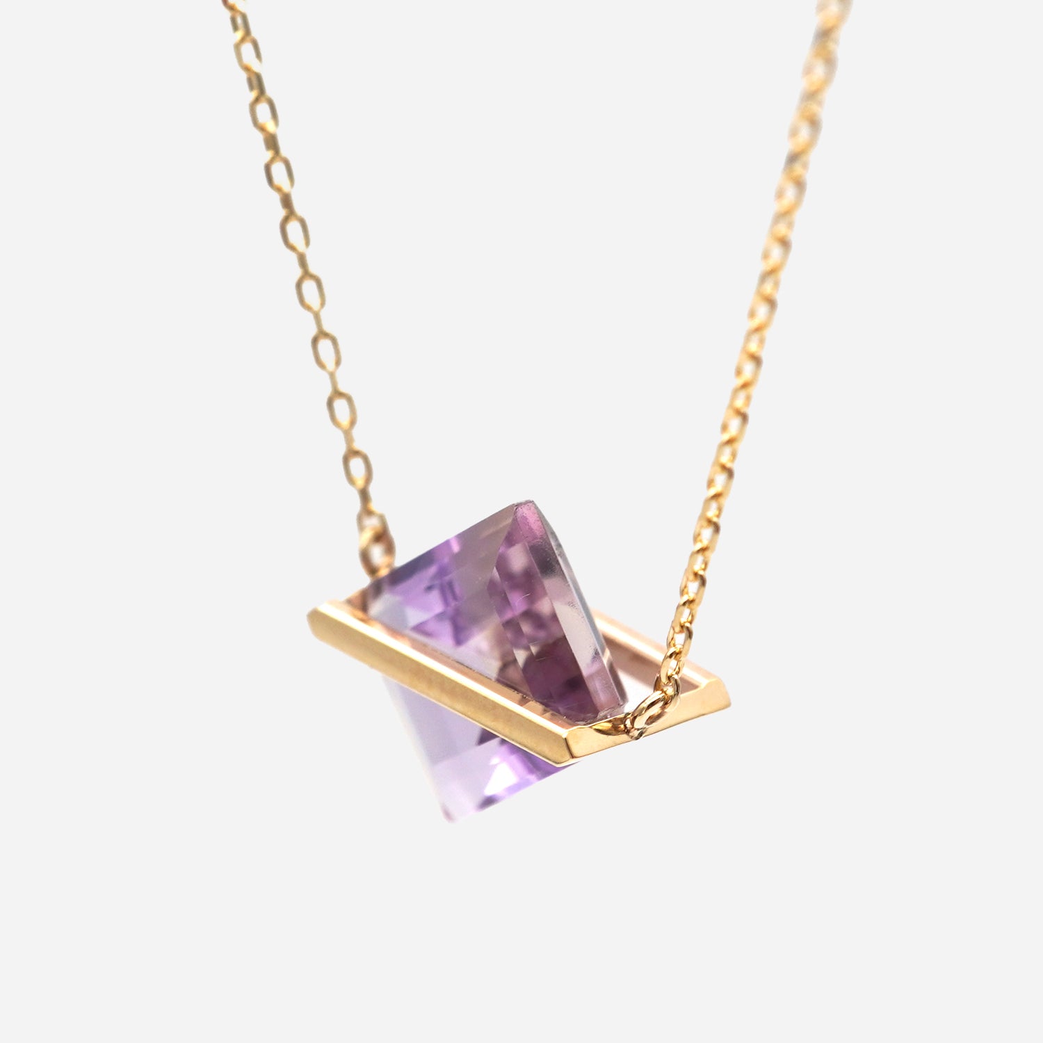 BAND NECKLACE AMETRINE #3863