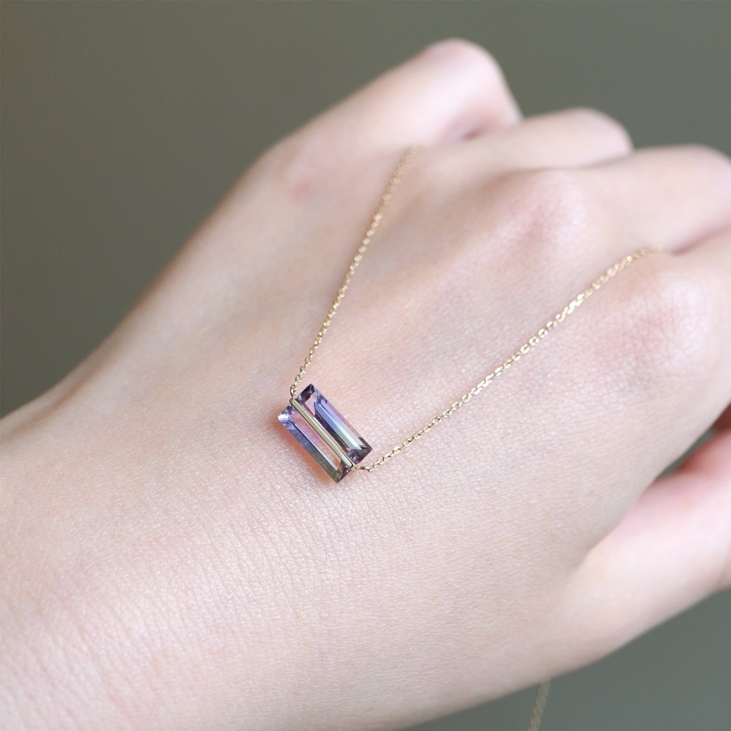 BAND NECKLACE AMETRINE #3337