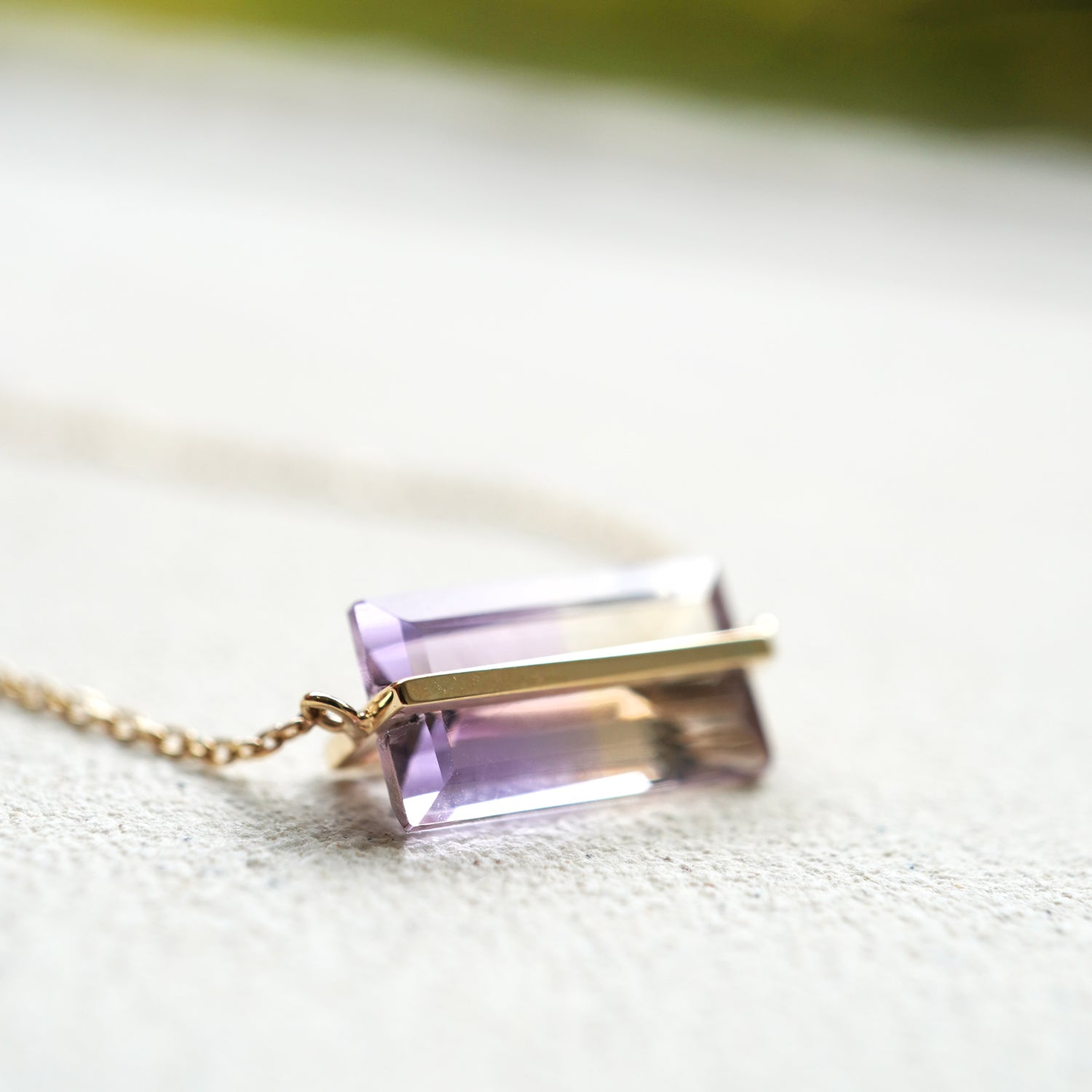 BAND NECKLACE AMETRINE #3337