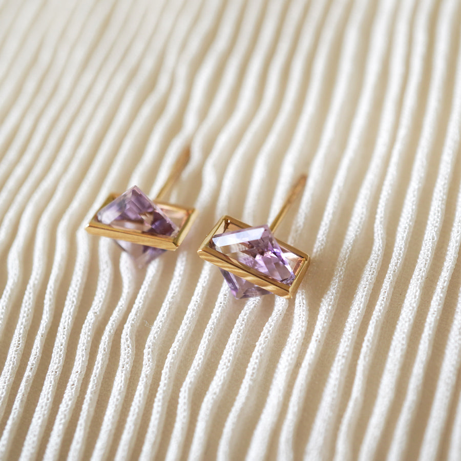 BAND EARRINGS AMETRINE #4191