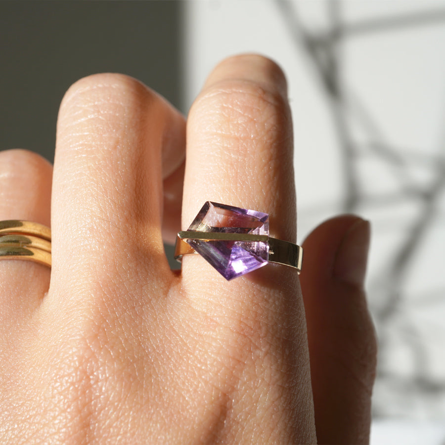 BAND RING AMETRINE#3718