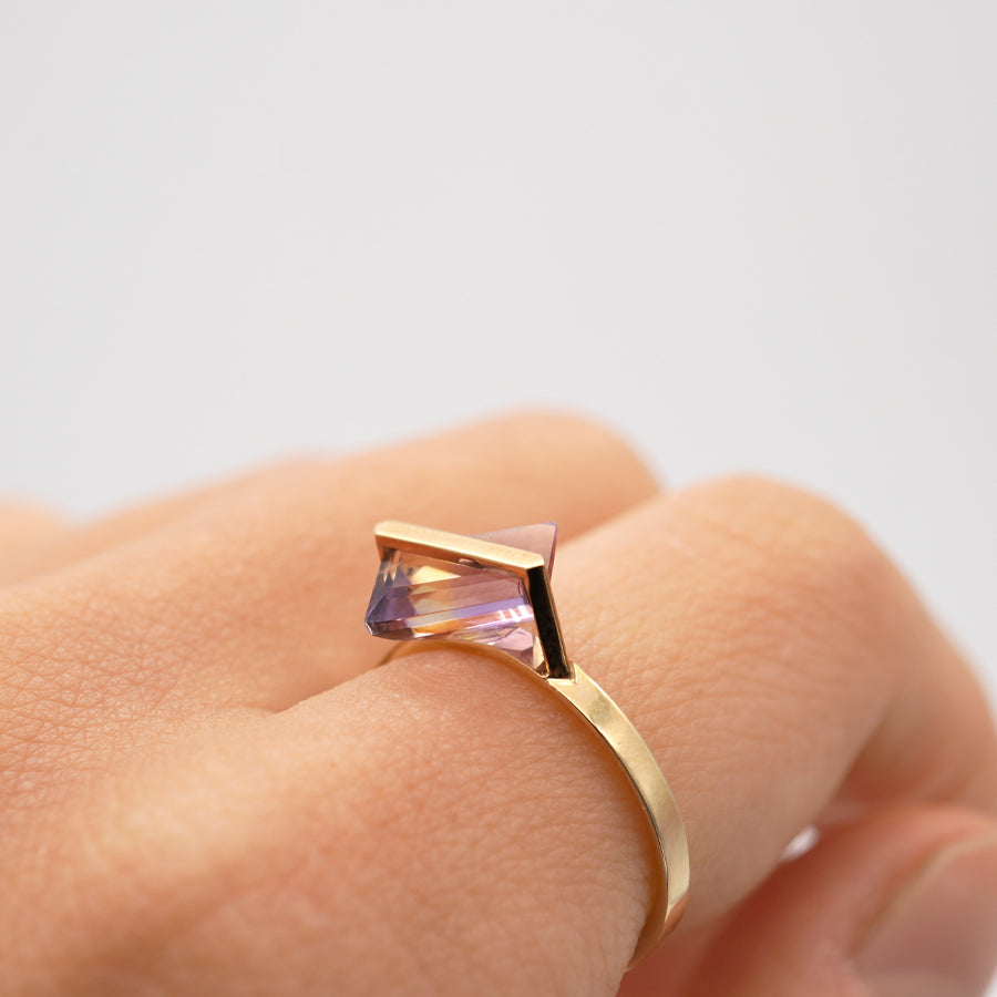 BAND RING AMETRINE#3762