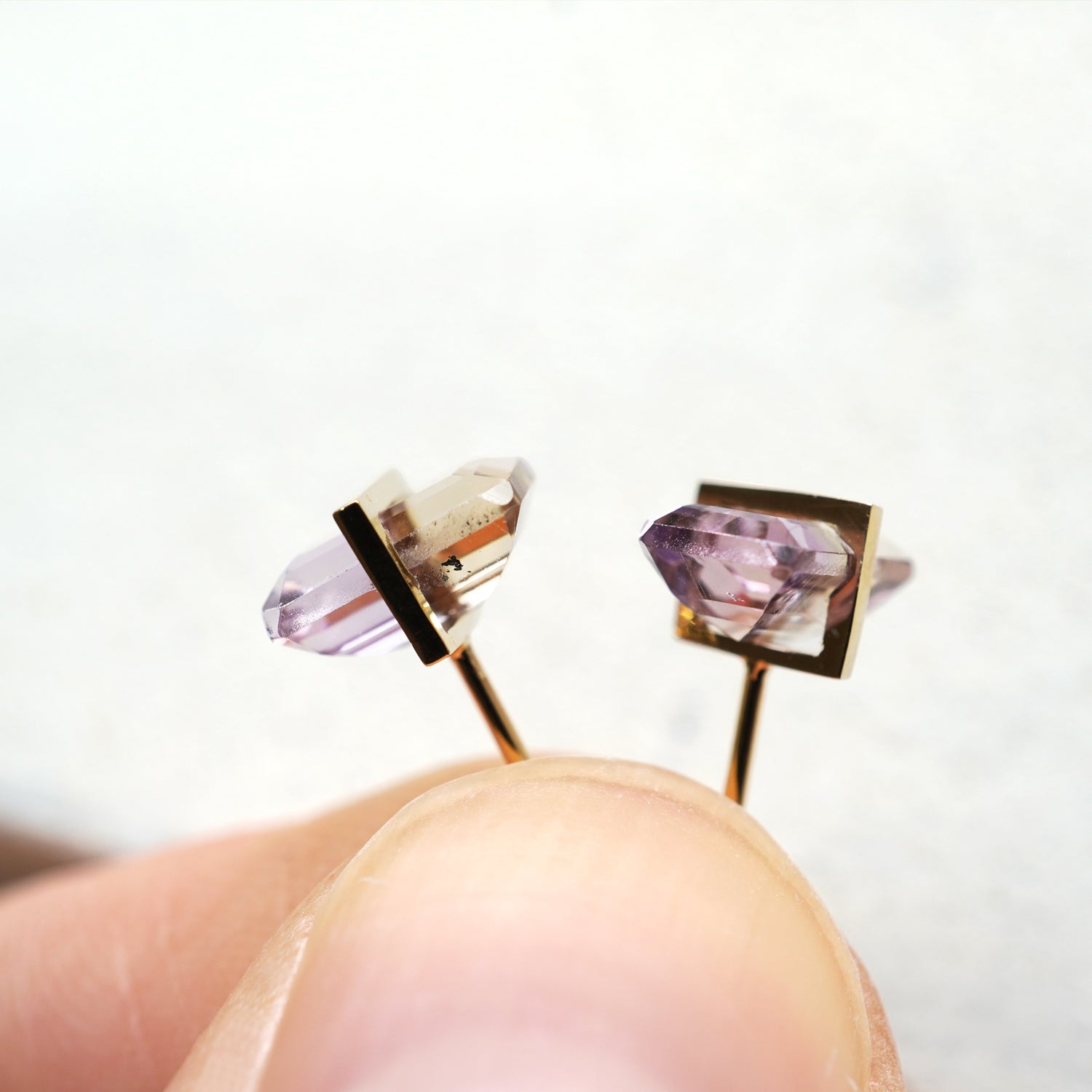 BAND EARRINGS AMETRINE #3317