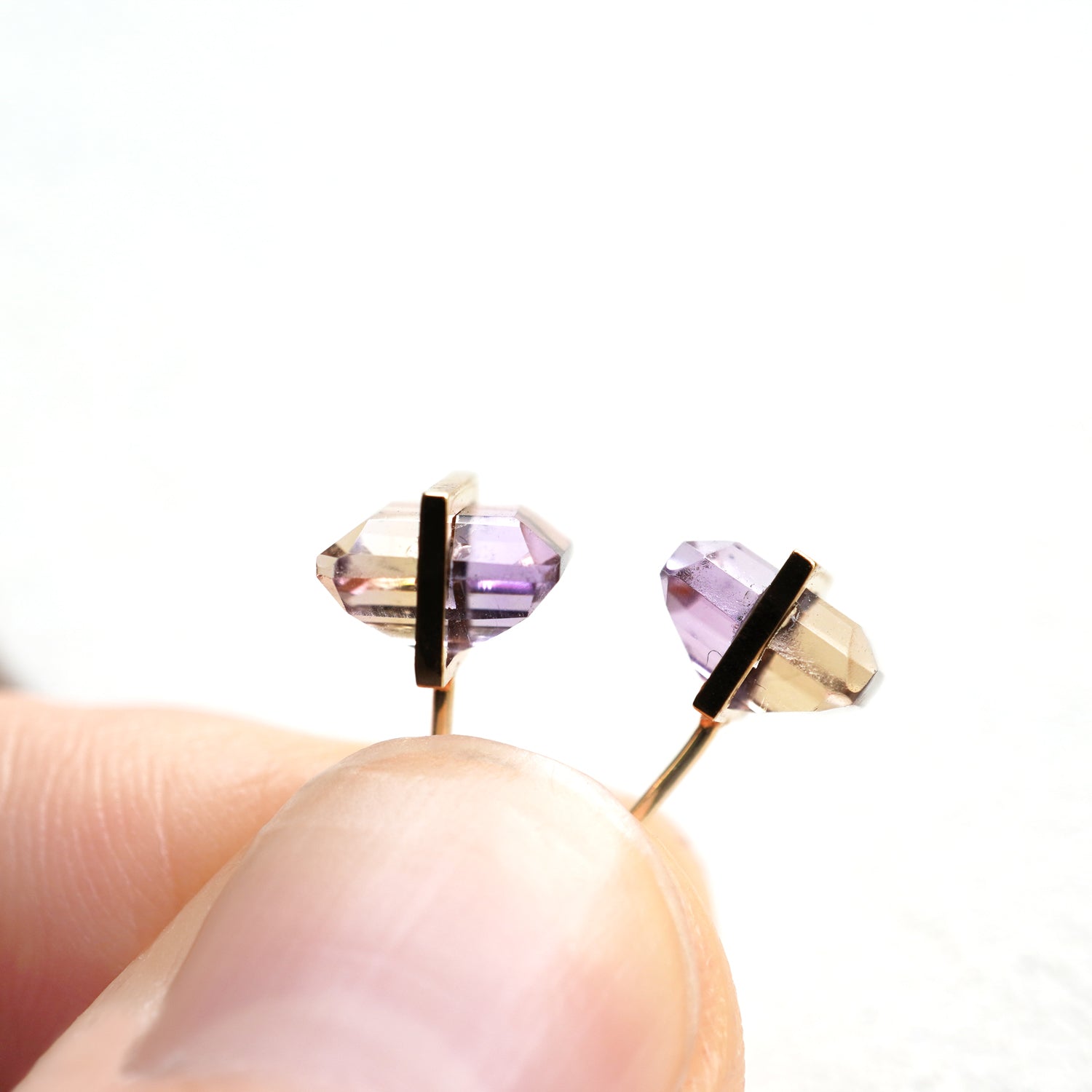 BAND EARRINGS AMETRINE #2948