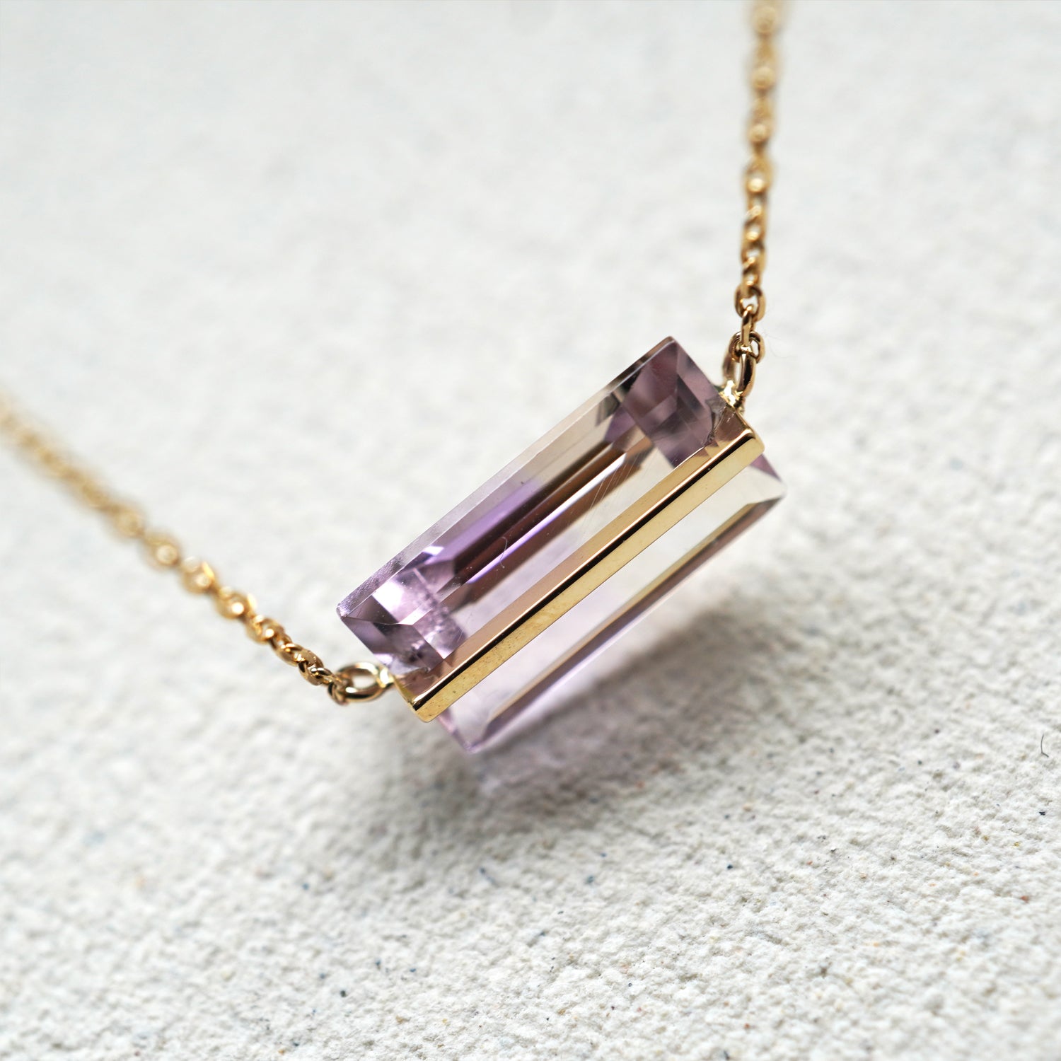 BAND NECKLACE AMETRINE #3337