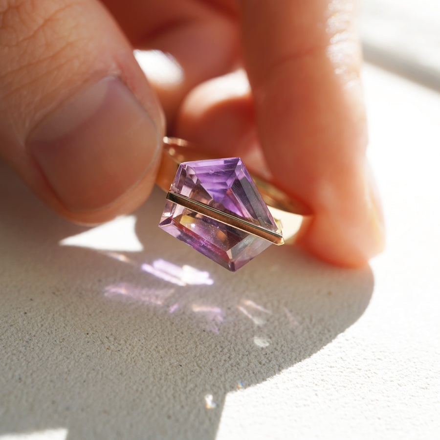 BAND RING AMETRINE#3718