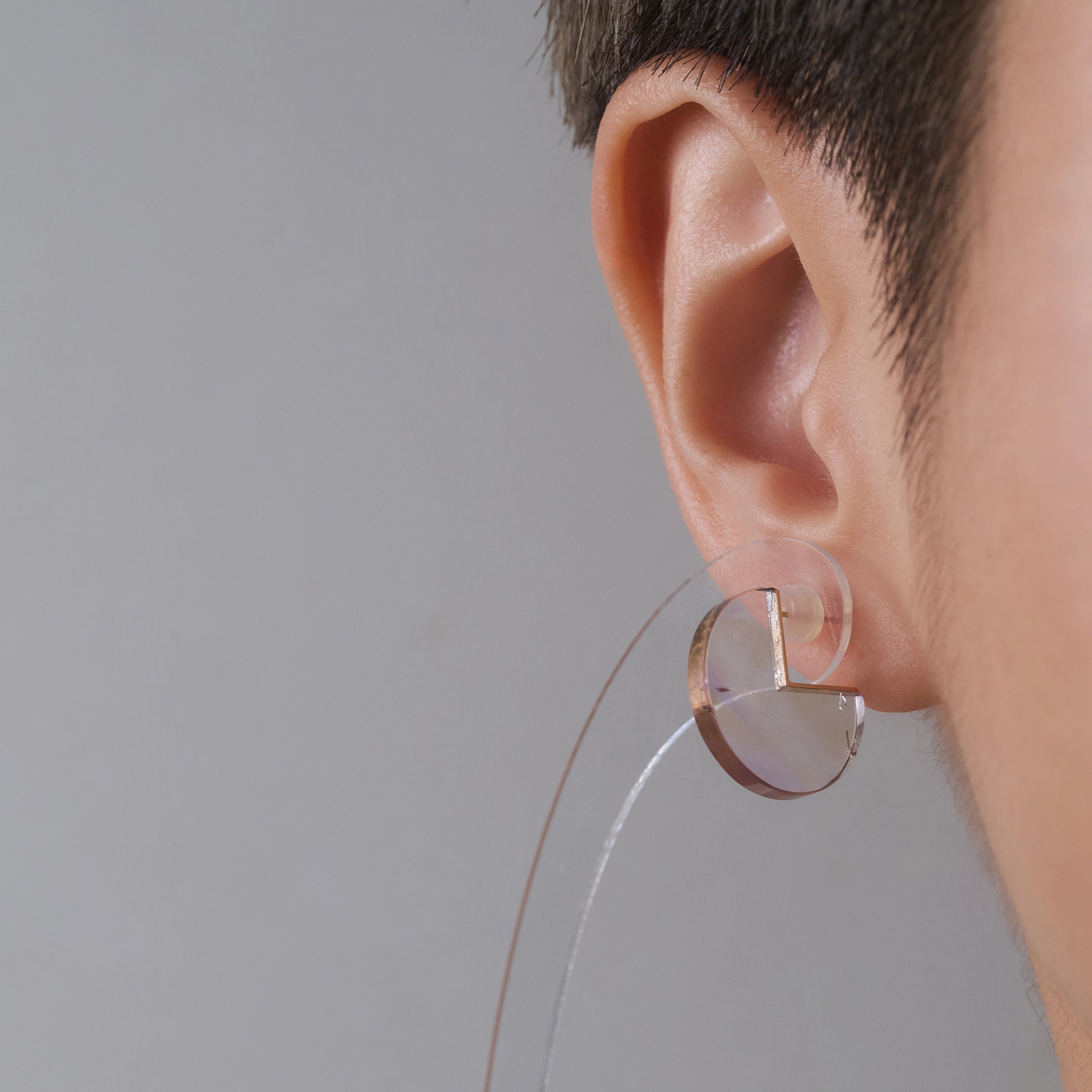 SLICE MINI EARRINGS SINGLE AMETRINE #3934