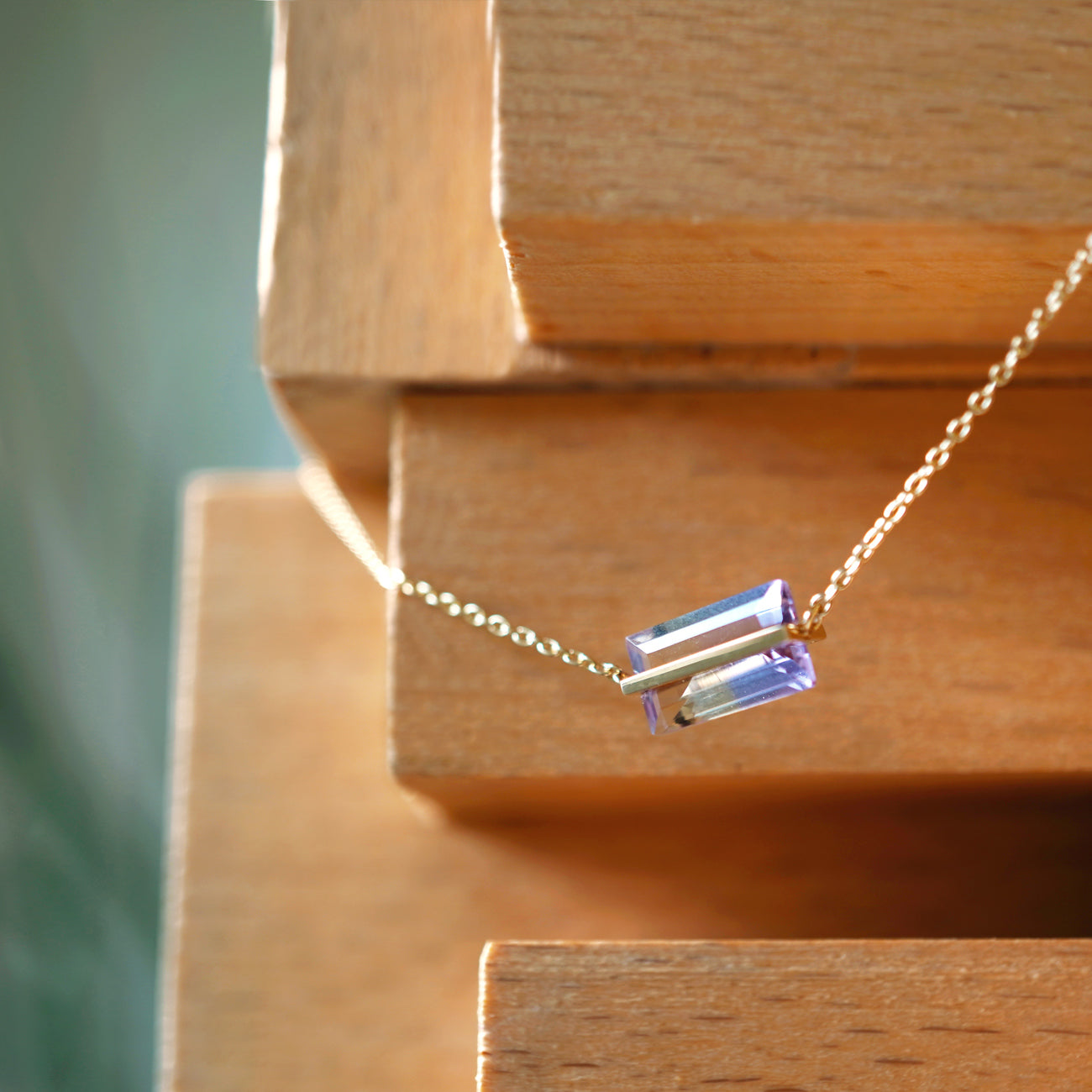 BAND NECKLACE AMETRINE #4053