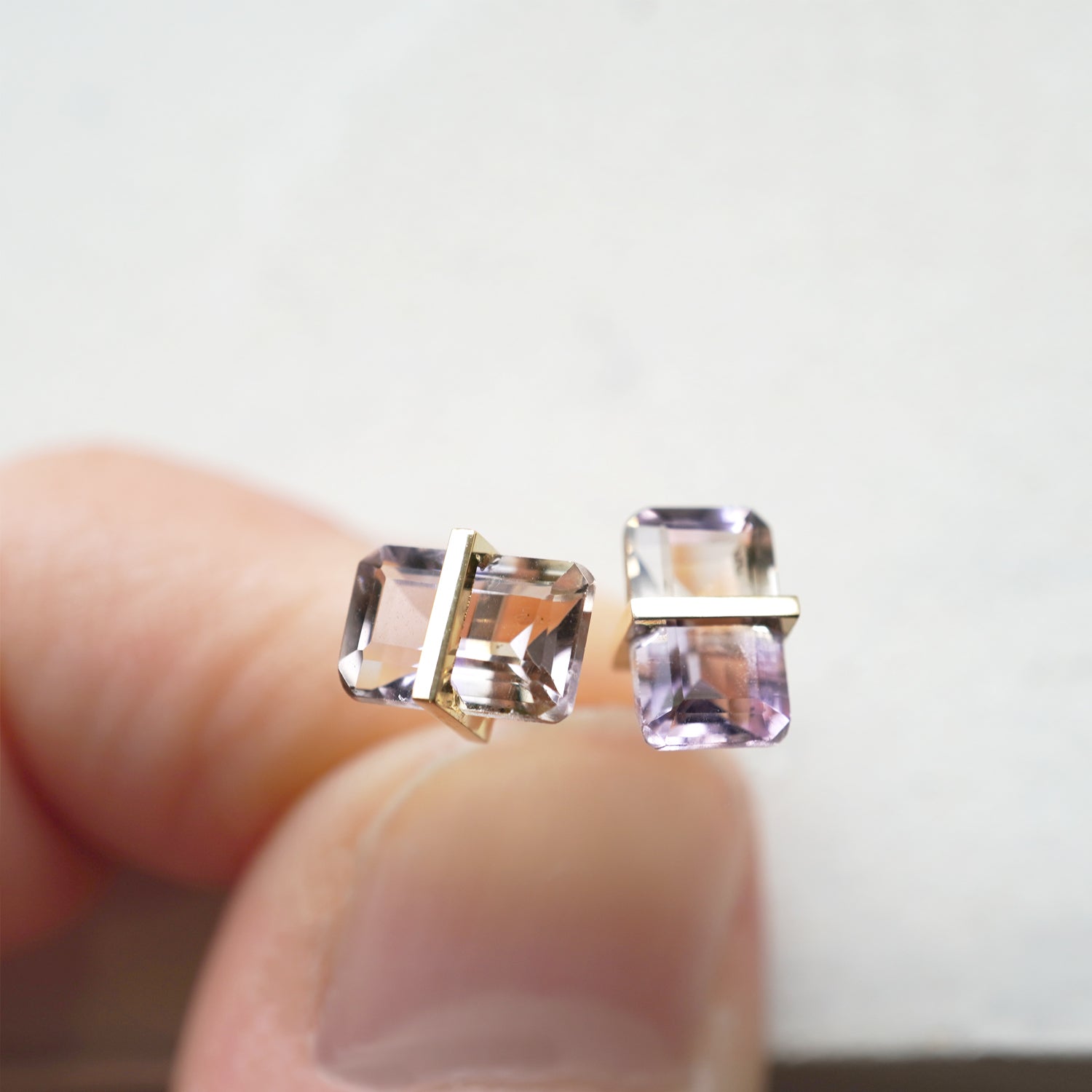 BAND EARRINGS AMETRINE #3317