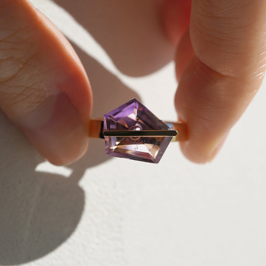 BAND RING AMETRINE#3718