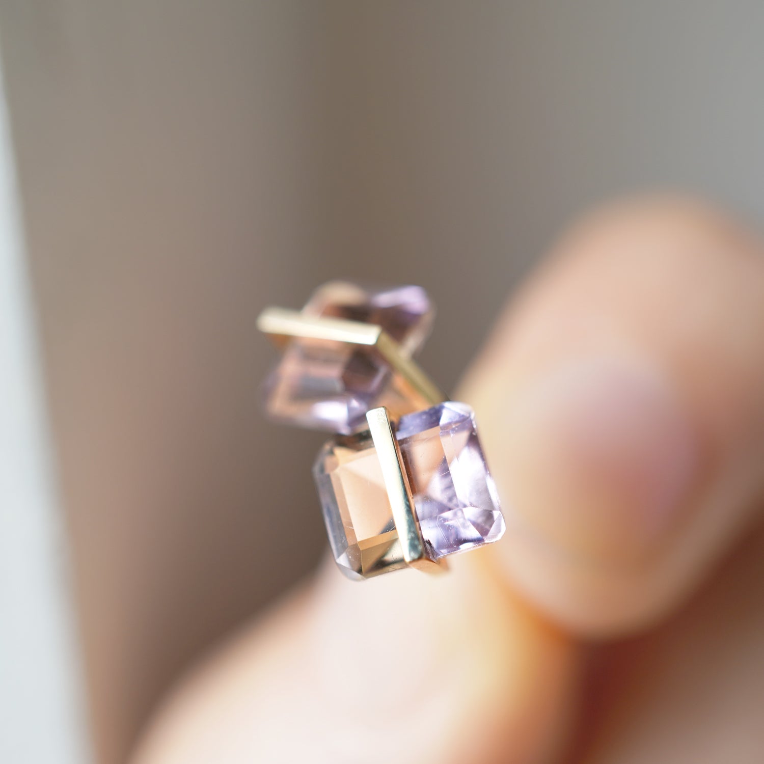 BAND EARRINGS AMETRINE #2948