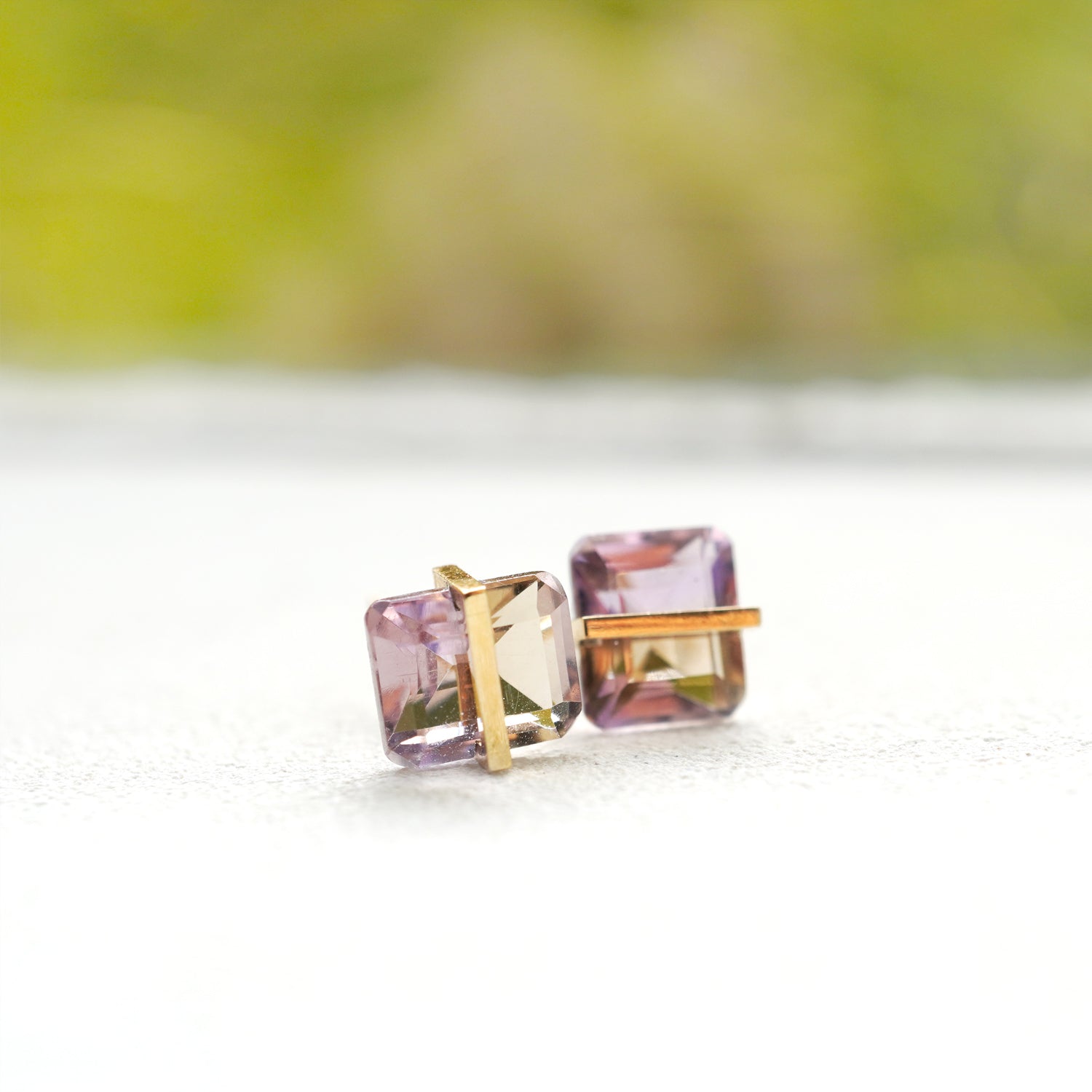 BAND EARRINGS AMETRINE #2948
