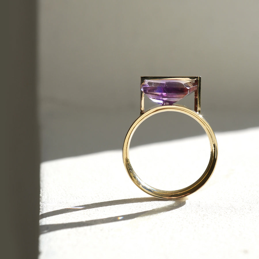BAND RING AMETRINE#3718