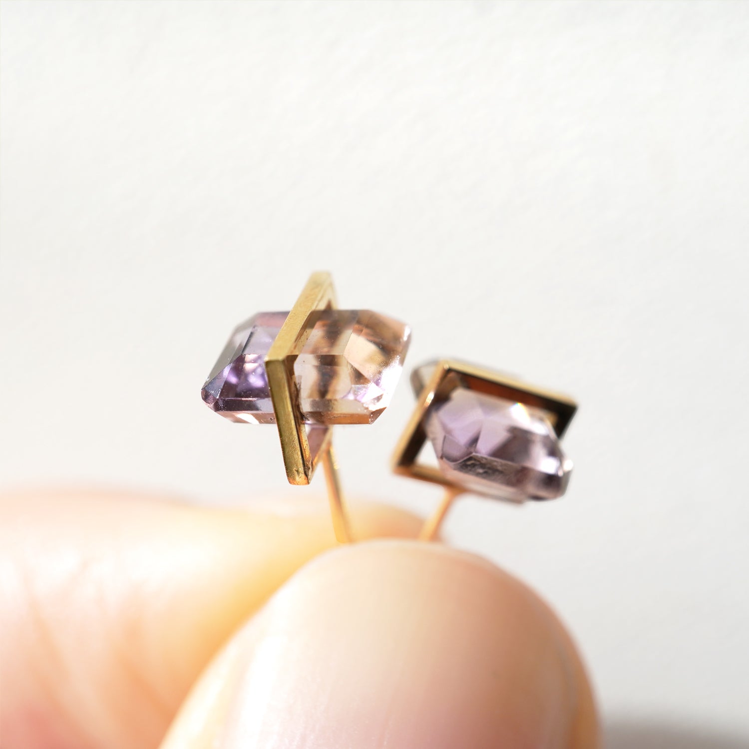 BAND EARRINGS AMETRINE #2948