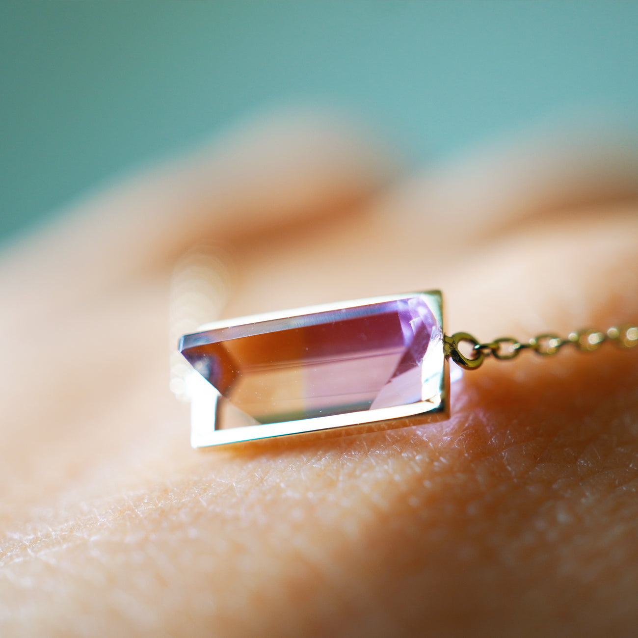 BAND NECKLACE AMETRINE #4053