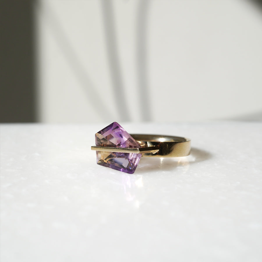 BAND RING AMETRINE#3718