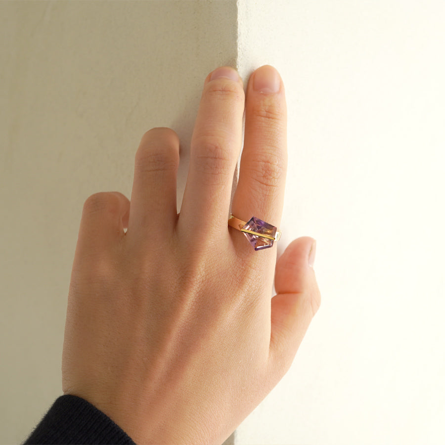 BAND RING AMETRINE#3718