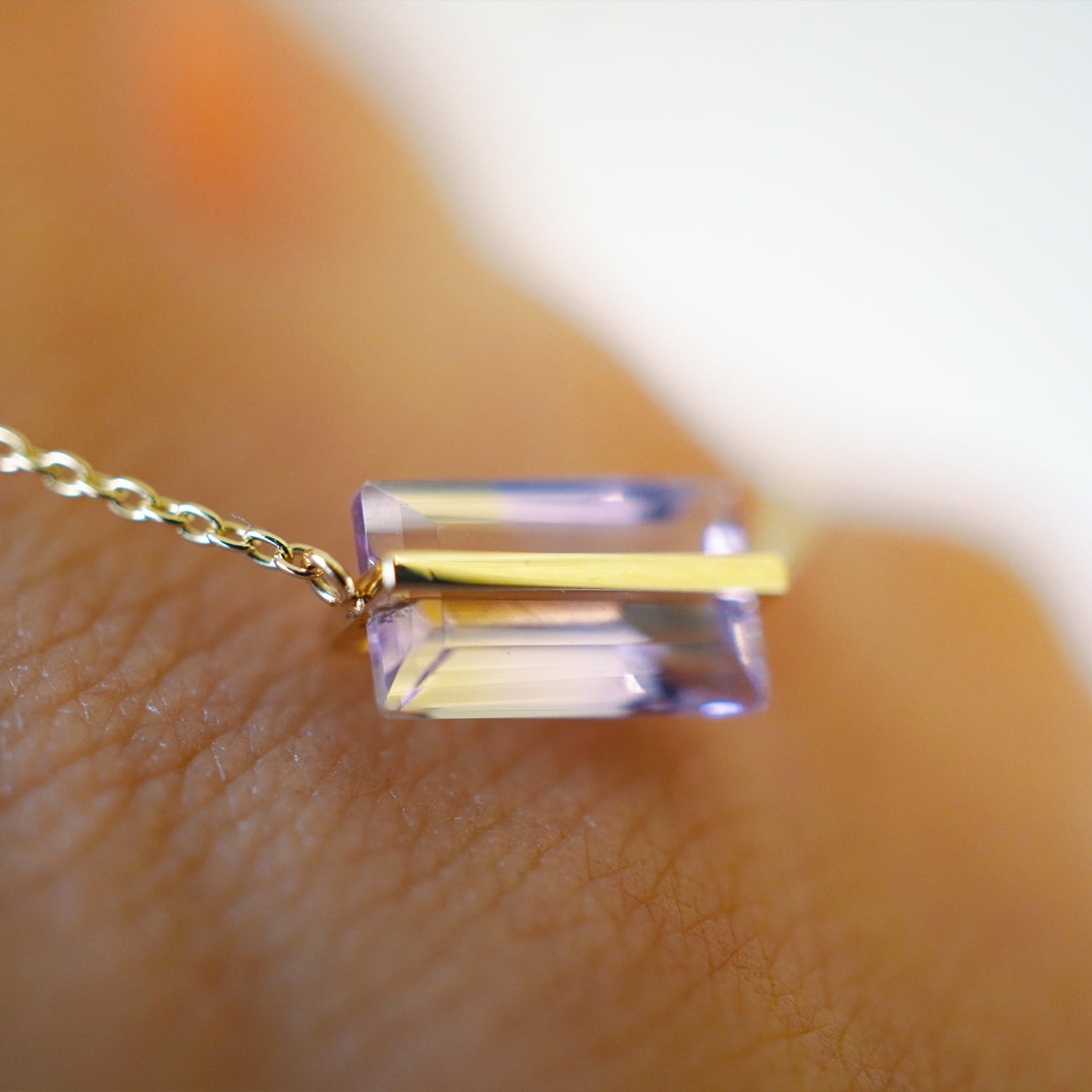 BAND NECKLACE AMETRINE #4053