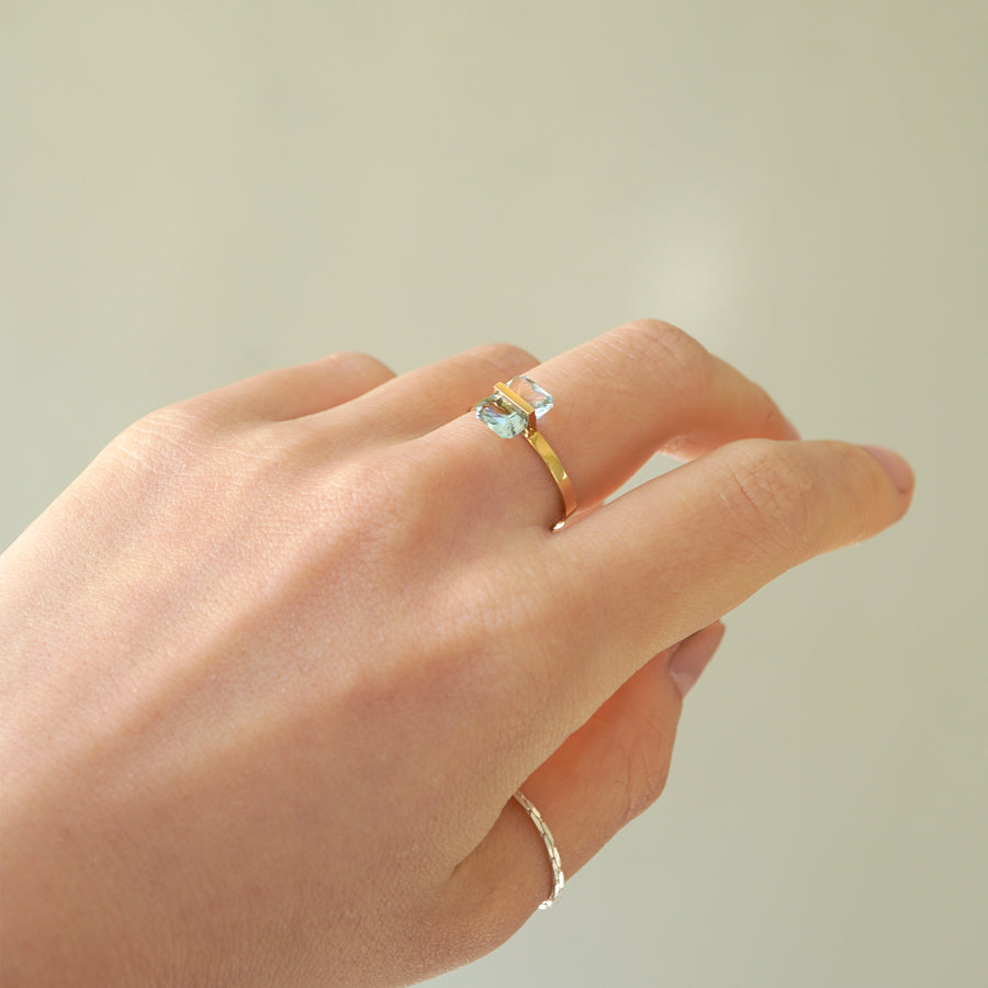 BAND RING AQUAMARINE#3664