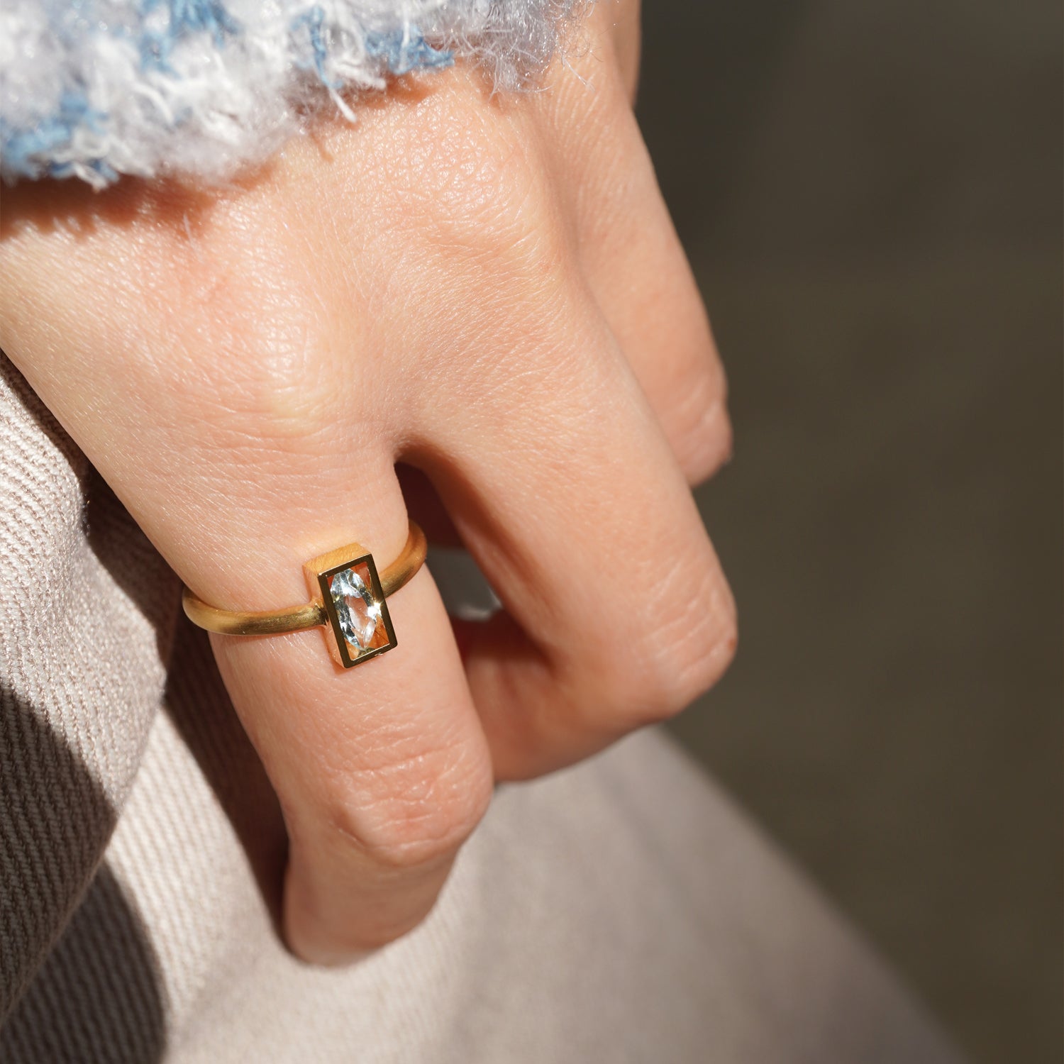 POSITION RING AQUAMARINE #3737