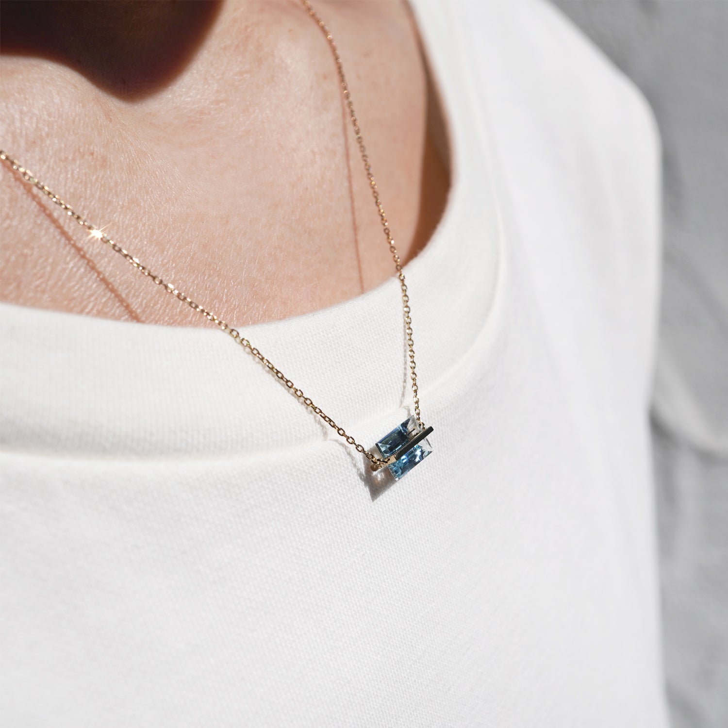 BAND NECKLACE AQUAMARINE #3335