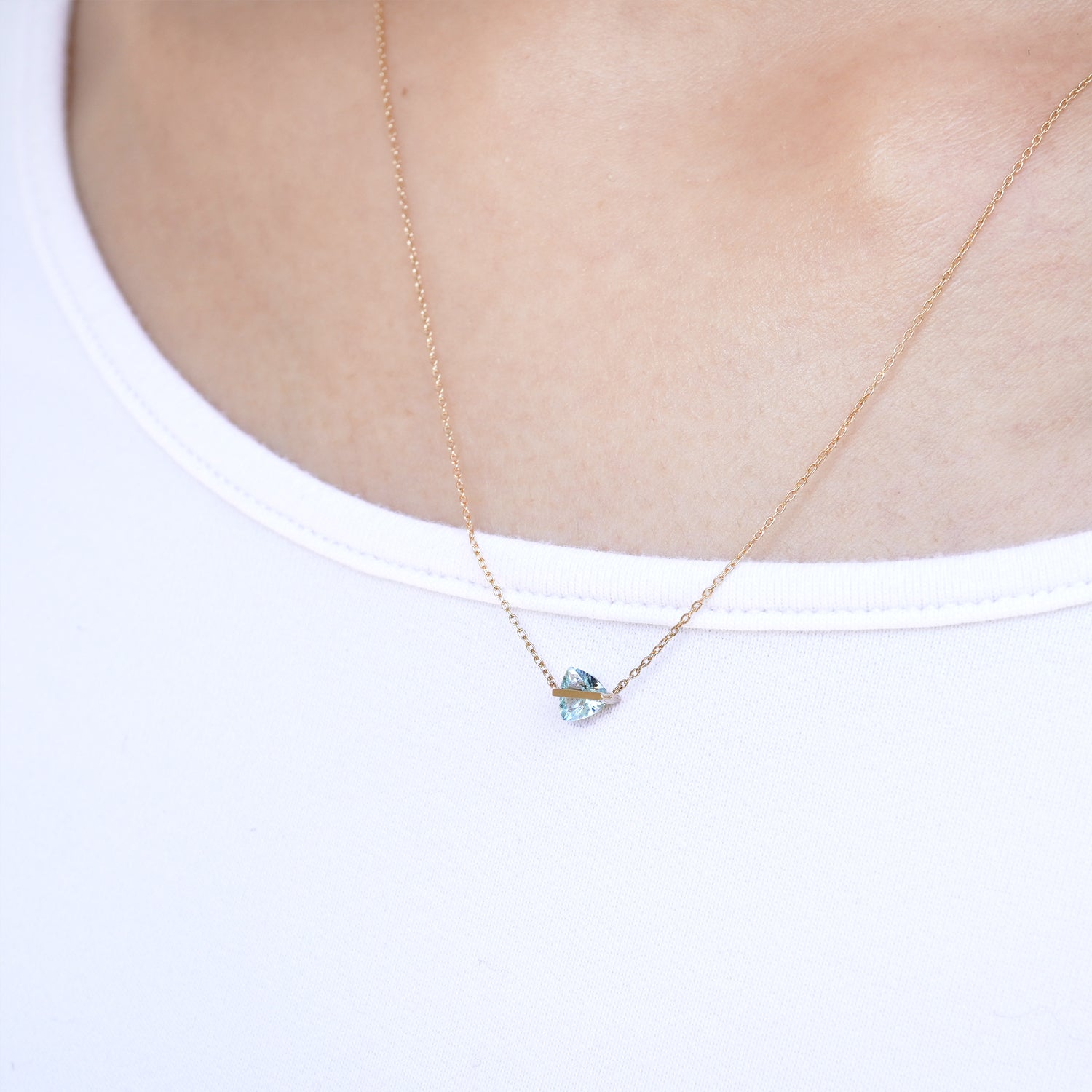 BAND NECKLACE AQUAMARINE #3000