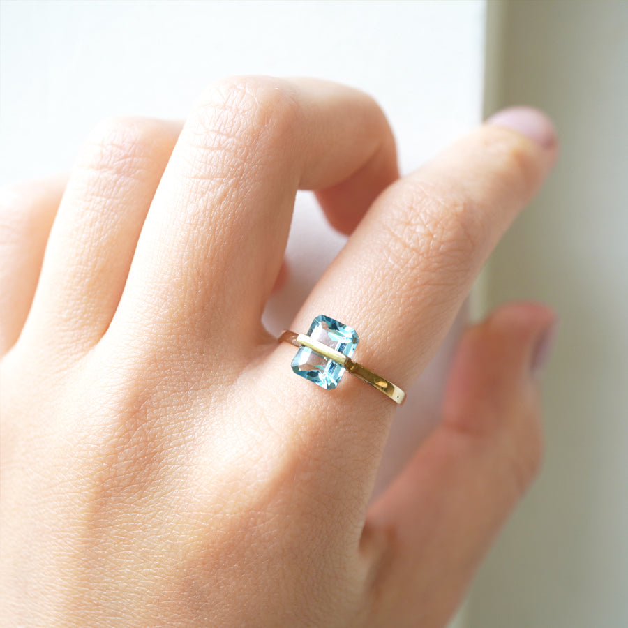 BAND RING AQUAMARINE #2930