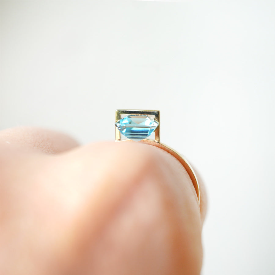 BAND RING AQUAMARINE #2930