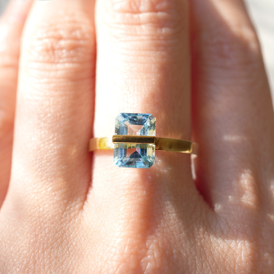 BAND RING AQUAMARINE #2747