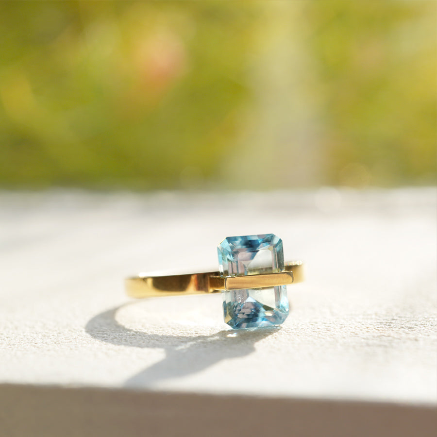 BAND RING AQUAMARINE #2747