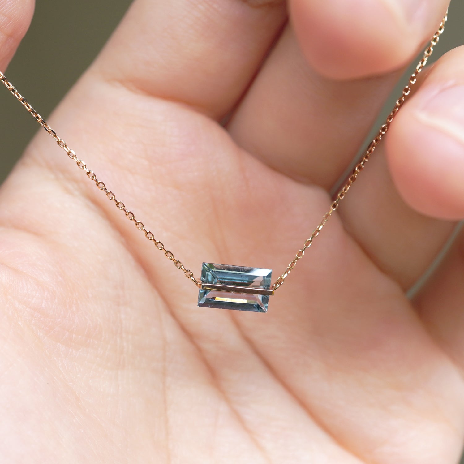 BAND NECKLACE AQUAMARINE #3335