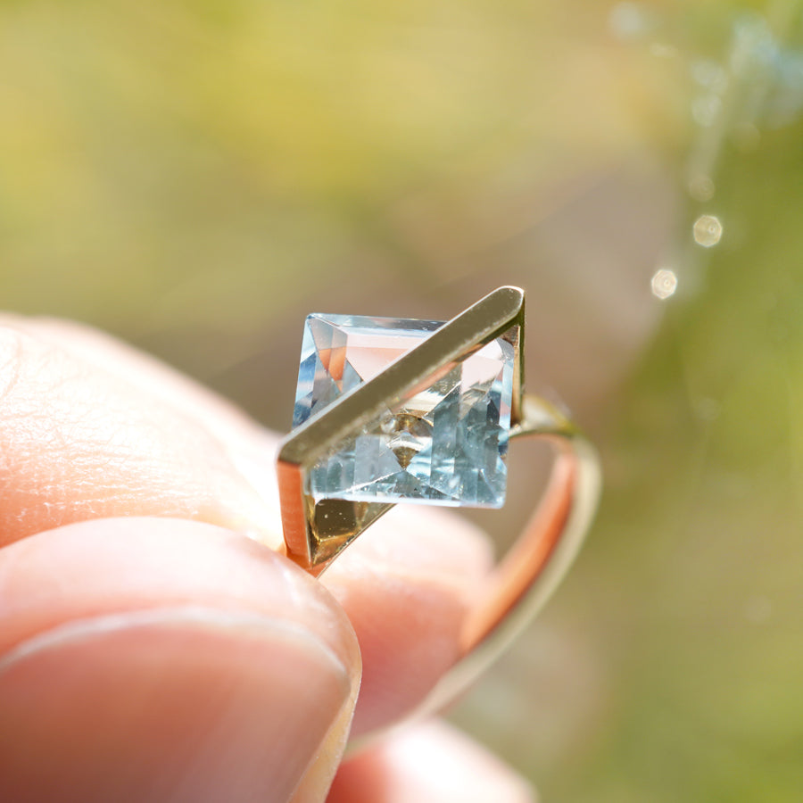 BAND RING AQUAMARINE #3366