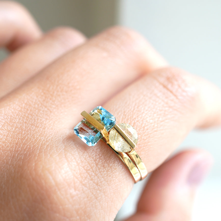 BAND RING AQUAMARINE #2930