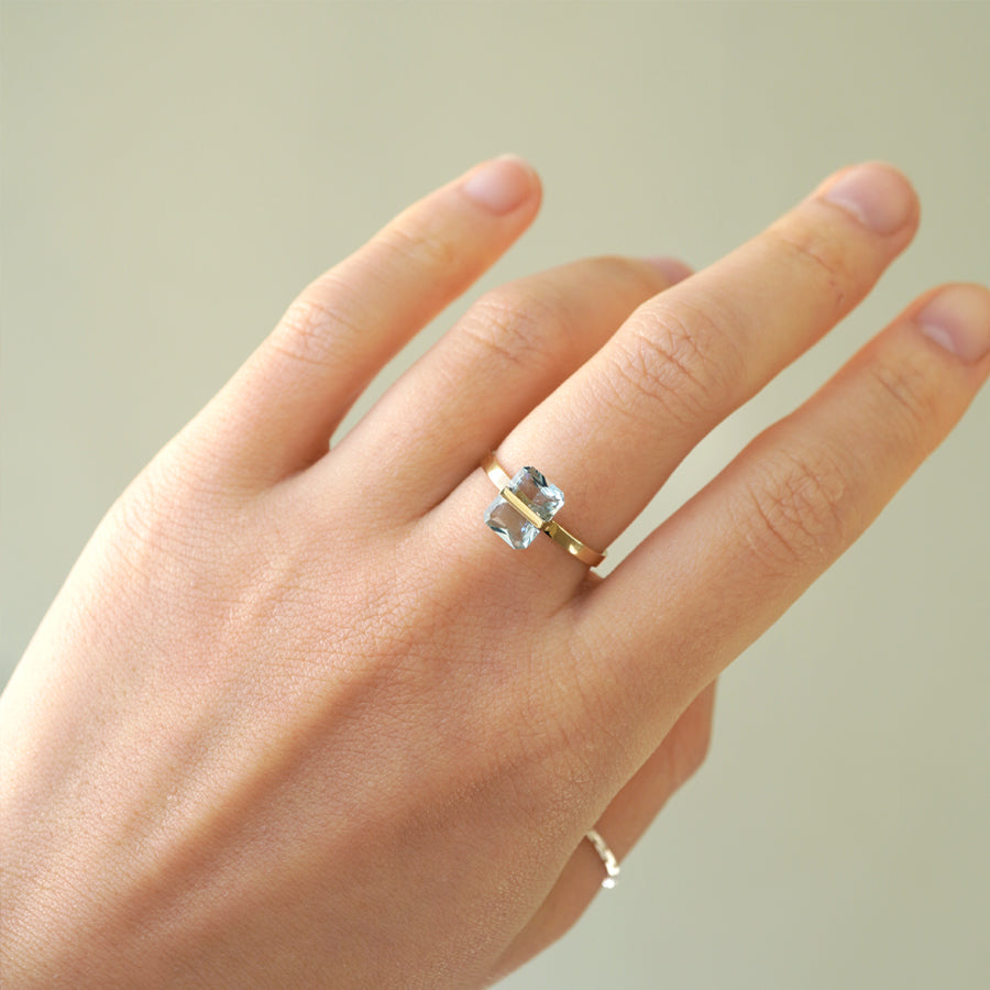 BAND RING AQUAMARINE#3664