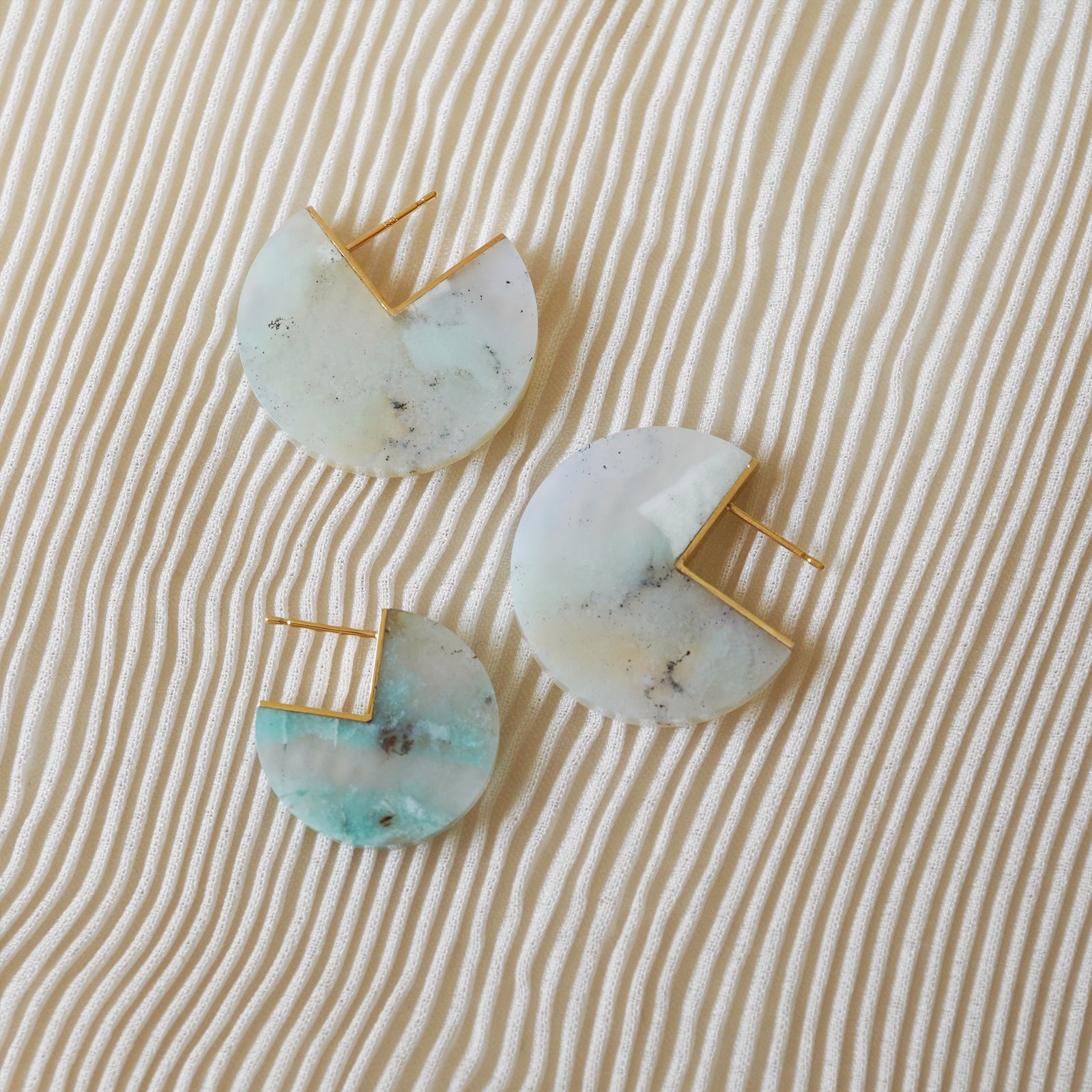 SLICE EARRINGS AQUAPRASE #3372