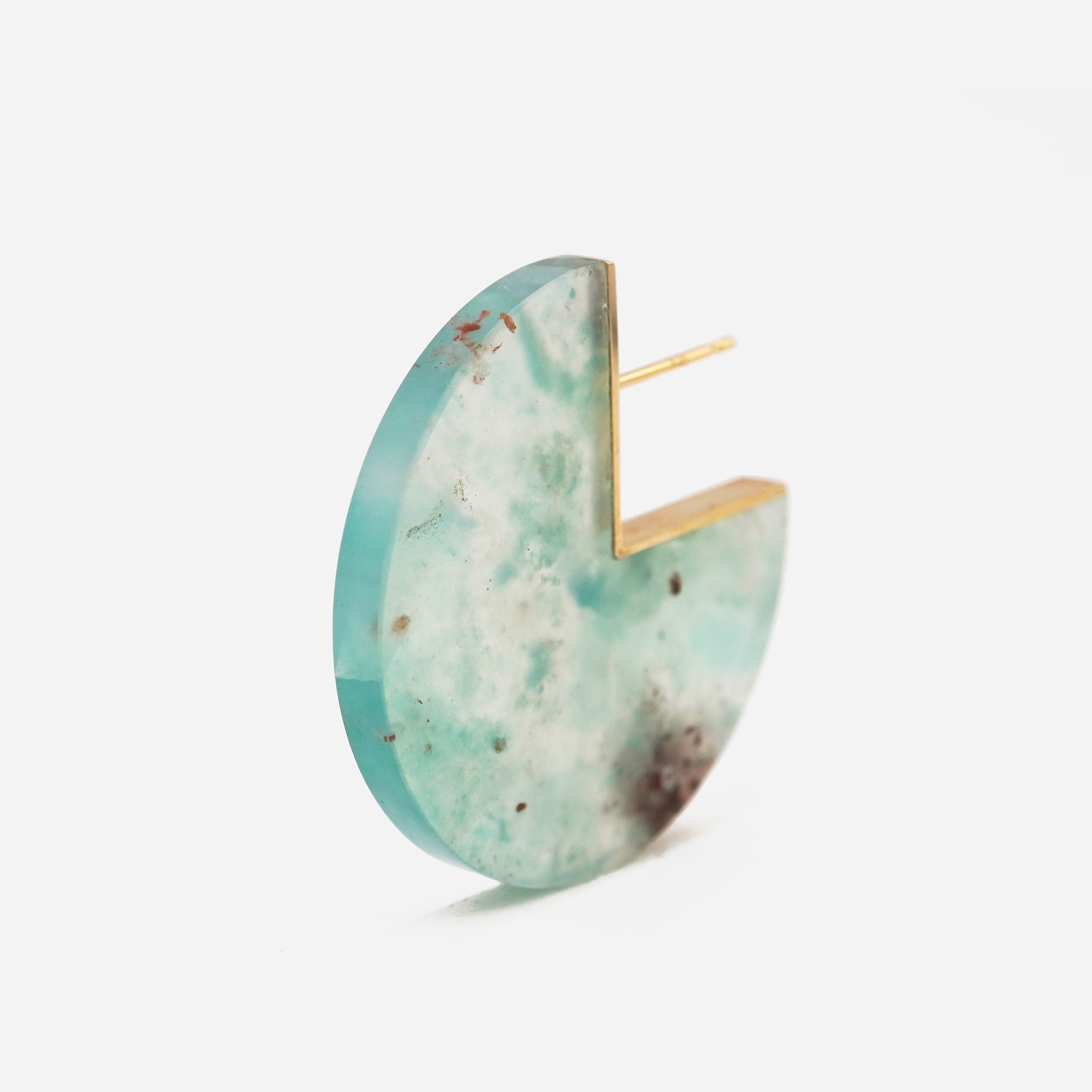 SLICE EARRING SINGLE AQUAPRASE #2879