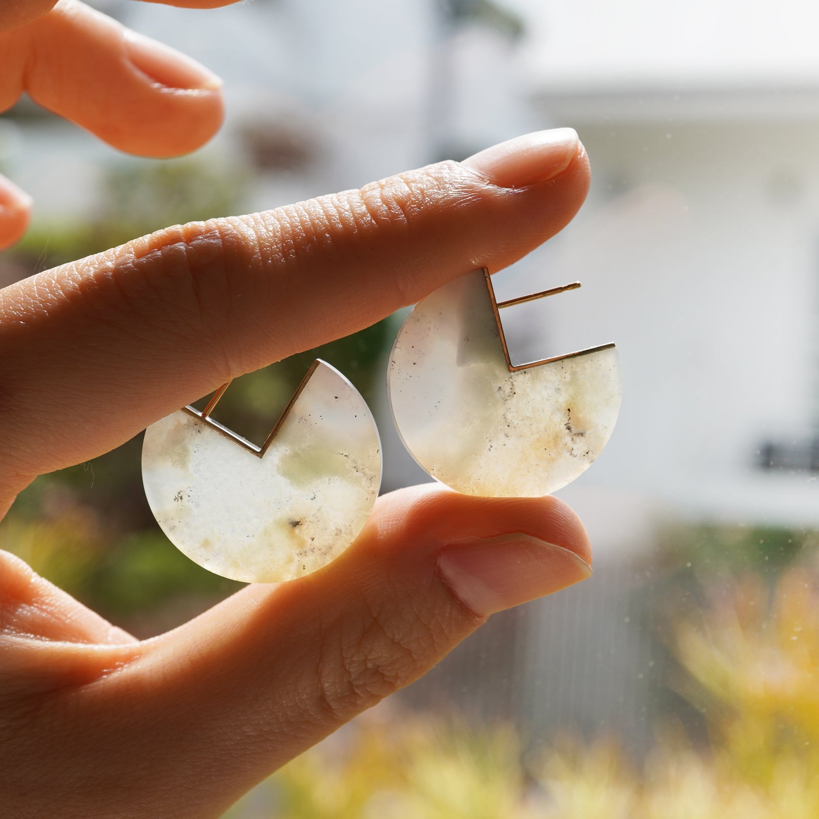 SLICE EARRINGS AQUAPRASE #3372