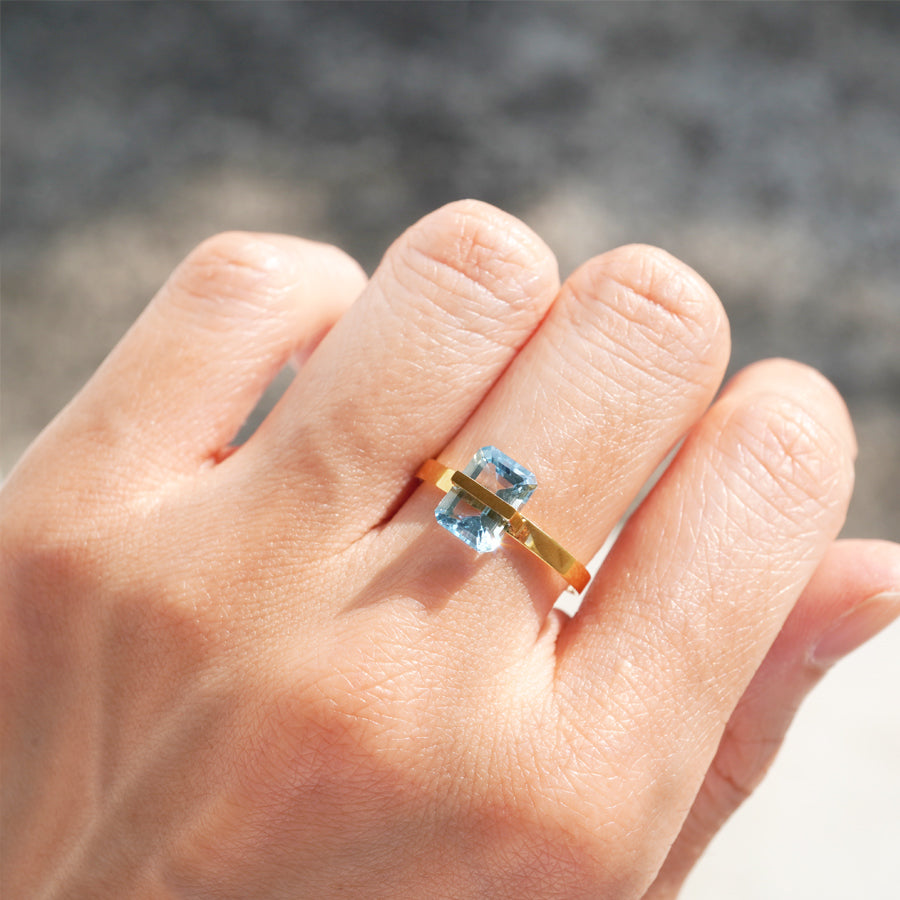 BAND RING AQUAMARINE #2747