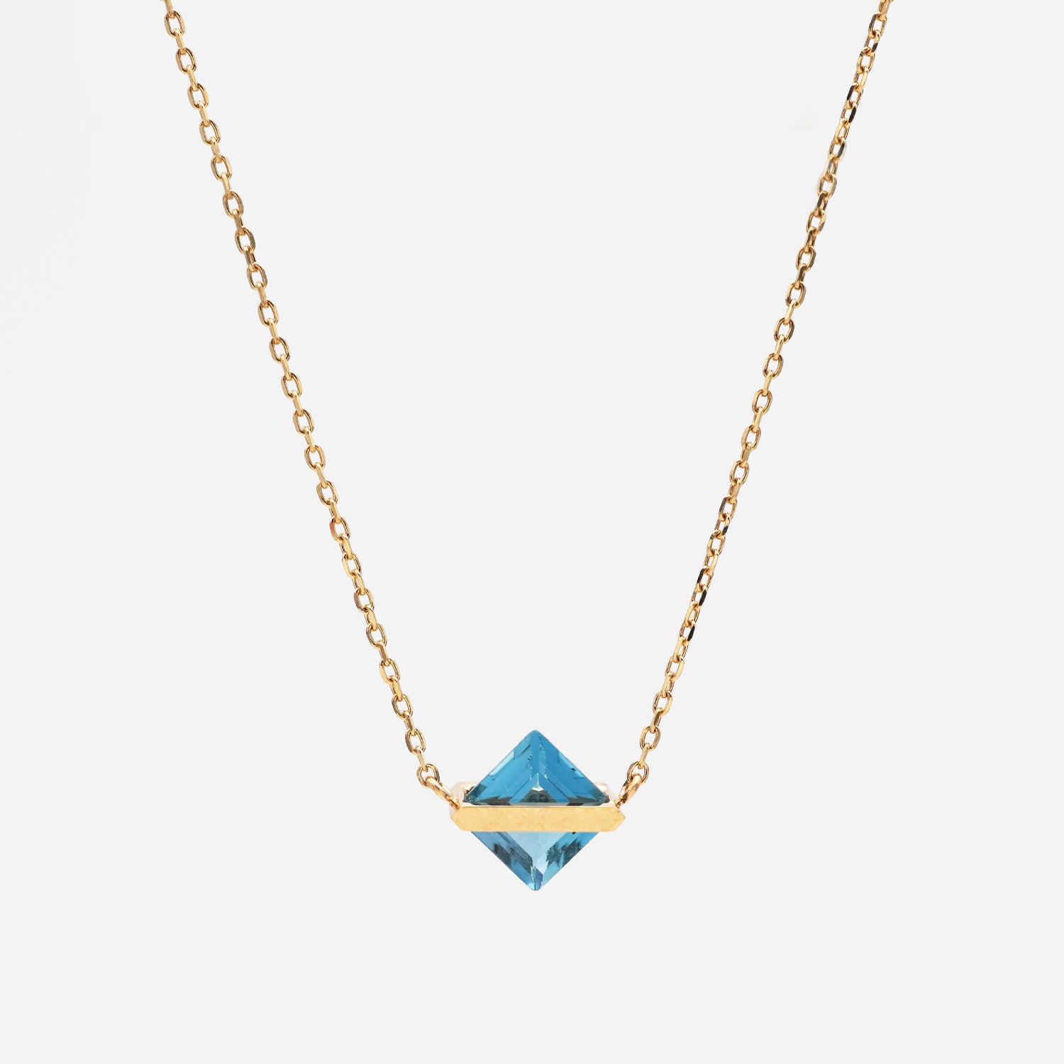 BAND NECKLACE BLUE TOPAZ #3259