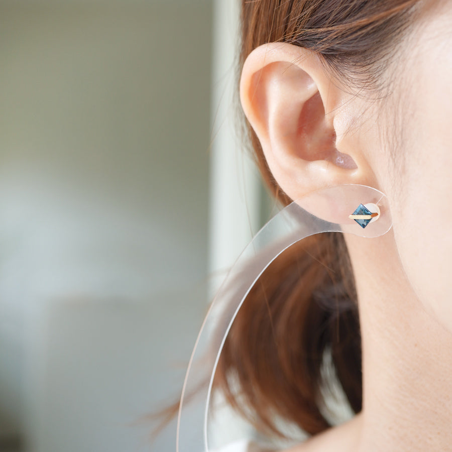 BAND EARRINGS BLUE TOPAZ #3108