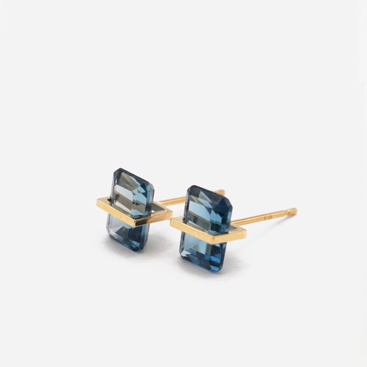 BAND EARRINGS LONDON BLUE TOPAZ #3003